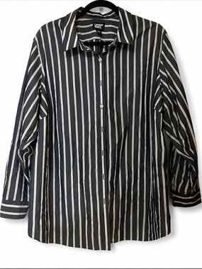 Lands' End Striped Button-Down Shirt size 20W